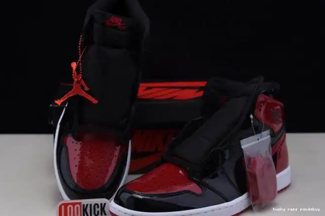 Rep Husky 555088-063 Jordan Air 1 OG Patent High Bred 0413